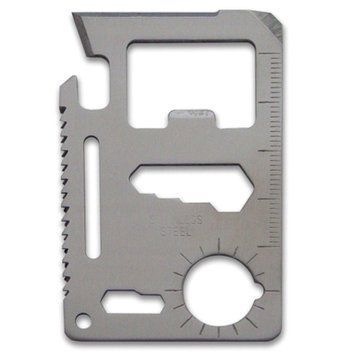 Карта-мультитул Survival Tool Card with Pouch Срібляста 15408000 фото