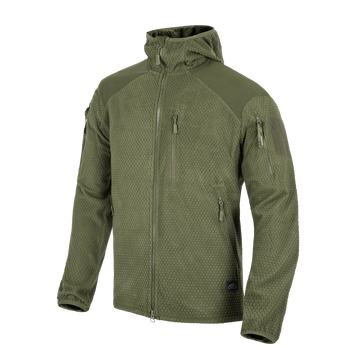 Кофта флісова Helikon-Tex Alpha Hoodie Jacket Grid Fleece Olive BL-ALH-FG-02-B05 фото