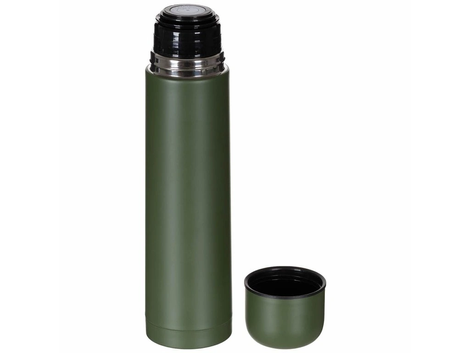 Термос MFH Vacuum Thermos 1L из нержавеющей стали, Olive 33250 фото