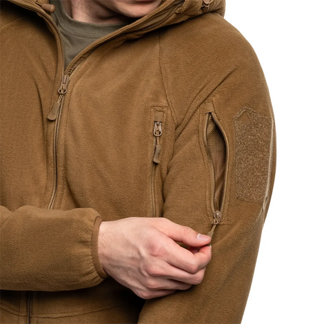 Флисовая кофта Helikon Patriot Mk2 Hybrid Fleece, Coyote BL-PJ2-FH-11-B05 фото