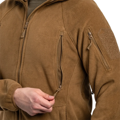 Флисовая кофта Helikon Patriot Mk2 Hybrid Fleece, Coyote BL-PJ2-FH-11-B05 фото