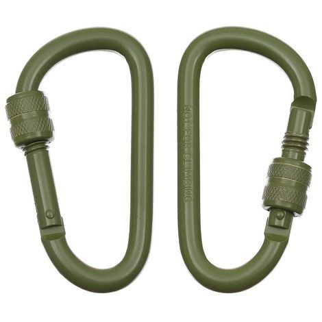 Карабины алюминиевые, MFH Carabiner, 8 мм х 8 см, Olive 27536B фото