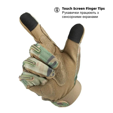 Тактичні рукавиці OZERO Outdoor Hunting Gloves з touchscreen-покриттям на пальцях для гаджетів, L 60053049-l фото