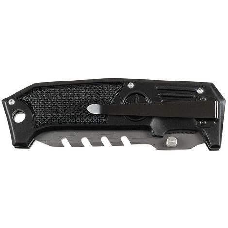 Ніж складаний, великий "Fox Outdoor", 45511, з різаком для одягу, Black 45511 фото
