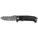 Ніж складаний, великий "Fox Outdoor", 45511, з різаком для одягу, Black 45511 фото 1