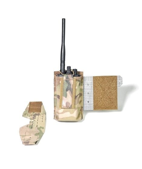 Комплект підсумок під рацію з жорсткою панеллю Tegris, Motorola, система MOLLE,  EAST GEAR, MultiCam 6100071 фото