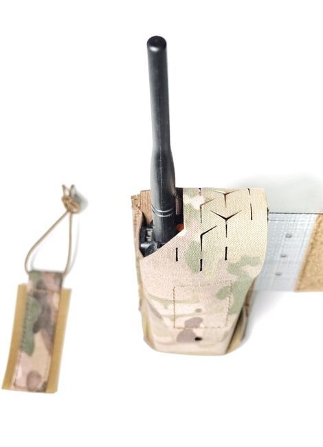 Комплект підсумок під рацію з жорсткою панеллю Tegris, Motorola, система MOLLE,  EAST GEAR, MultiCam 6100071 фото