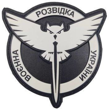 Шеврон ВСУ Военная разведка Украины сова ГУР ПВХ 3D GR-41 фото